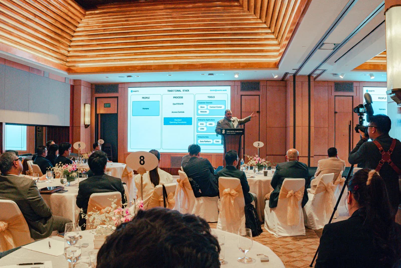 Swarm's NRF presentation at the Ritz-Carlton Singapore